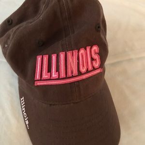 Womens Brown/pink Illinois ball cap